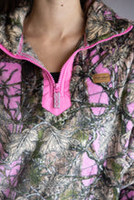 Load image into Gallery viewer, Simply Southern ¼ Zip Fleece Pullover - Pink Camo