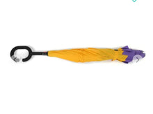 Load image into Gallery viewer, Purple and Gold Inverted Umbrella