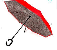 Load image into Gallery viewer, Leopard Print Inverted Umbrella