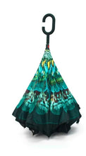 Load image into Gallery viewer, Peacock Double Layer Inverted Umbrella