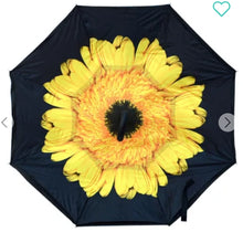 Load image into Gallery viewer, Yellow Flower Inverted Umbrella
