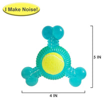 Load image into Gallery viewer, 3-Bone Dog Squeaker Tennis Ball Chew Toy