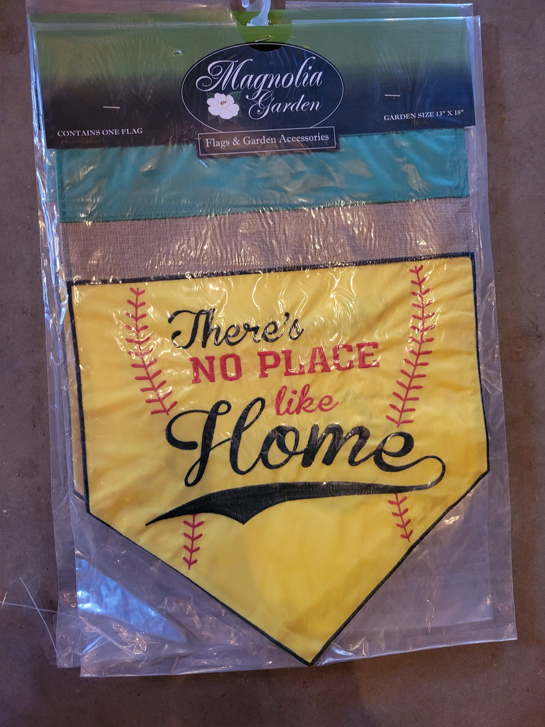 No Place Like Home Softball Garden Flag