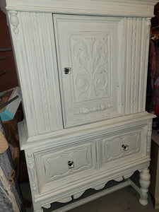 Raw Silk Distressed Hutch