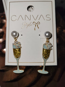 Glass of Bubbly Earrings
