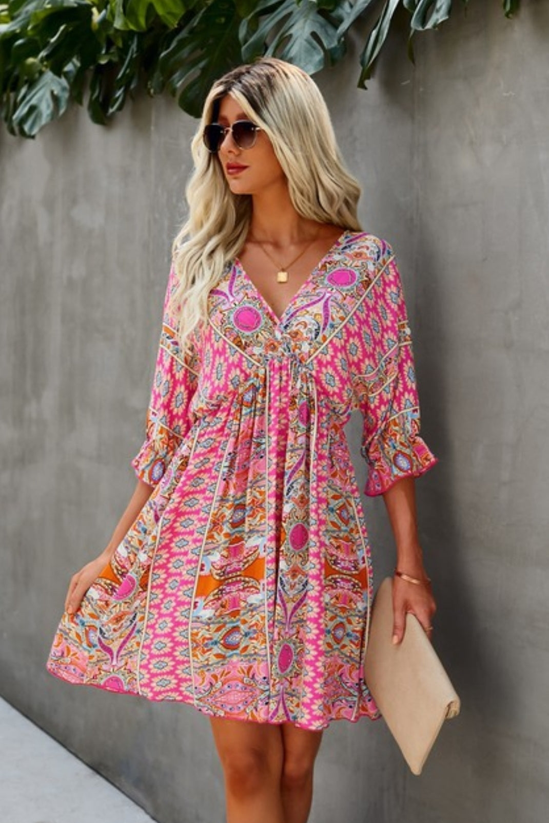 Pink Boho Swing Dress – Knot Too Shabby-Amelia