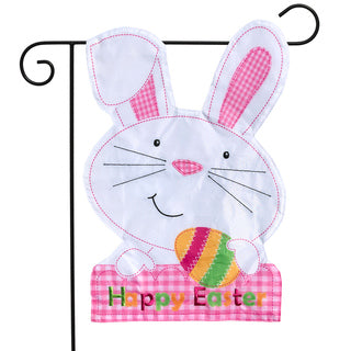 Easter Bunny Applique Garden Flag