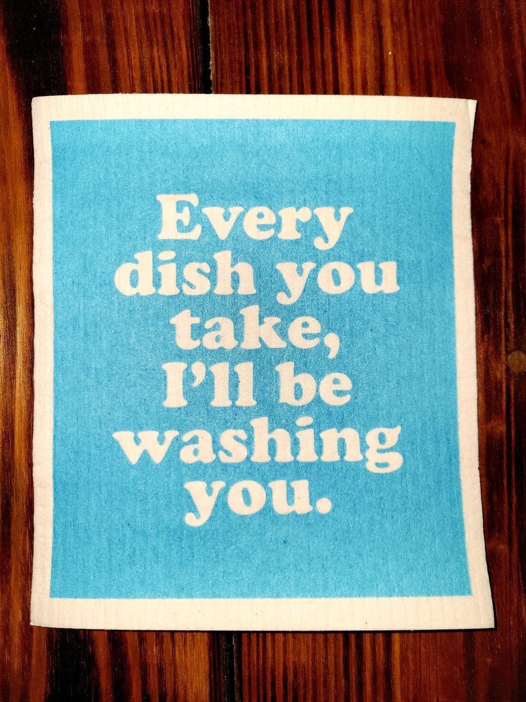 Every Dish You Take I'll Be Washing You Sponge