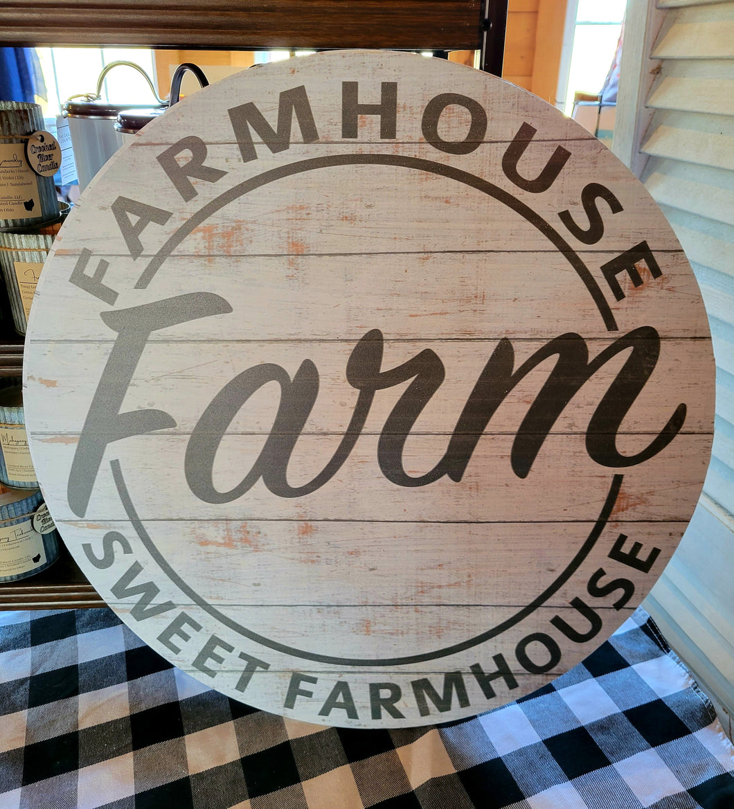 20x20 Farmhouse Sweet Farmhouse Indoor Outdoor Sign