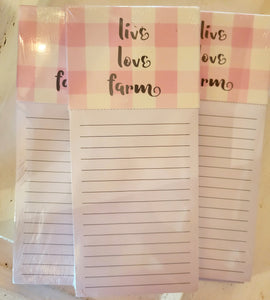 Live Love Farm Notepad