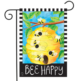 Bee Happy Bees Seasonal Garden Flag