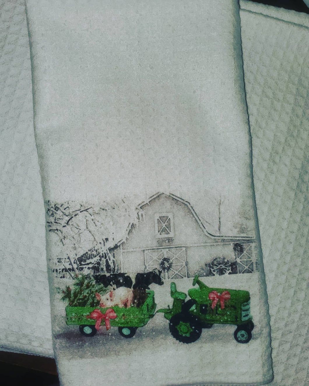 Christmas Farm Towel
