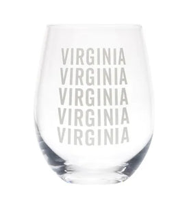 Virginia Wine Glass