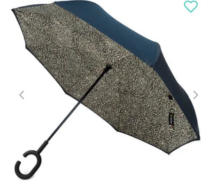 Leopard Print Inverted Umbrella