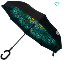Load image into Gallery viewer, Peacock Double Layer Inverted Umbrella
