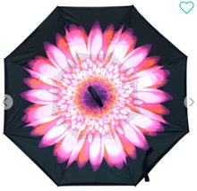 Load image into Gallery viewer, Pink Flower Inverted Umbrella
