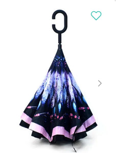 Feather Double Layer Inverted Umbrella