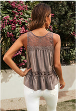 Load image into Gallery viewer, Lace Embroidery Ruffled Top
