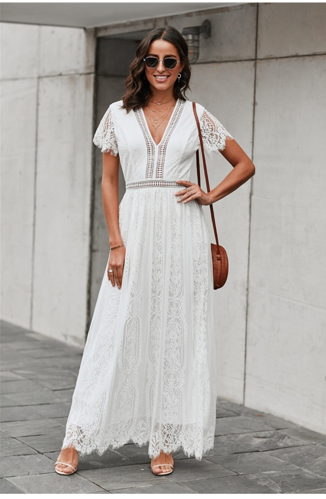 White Lace Dress – Knot Too Shabby-Amelia