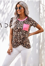 Load image into Gallery viewer, Pink Pocket Leopard Tee
