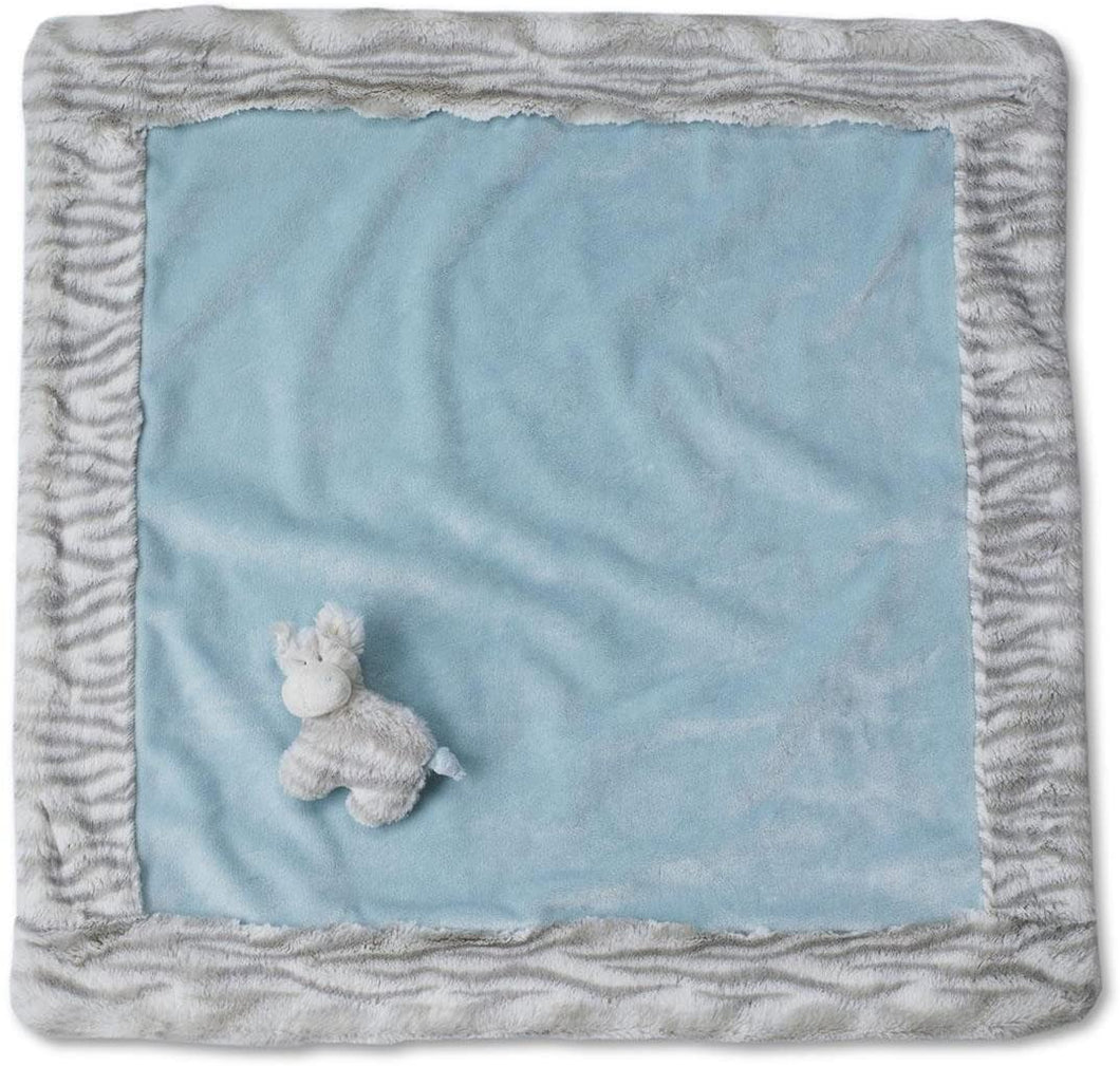 Blue Blanket With Rattle Toy