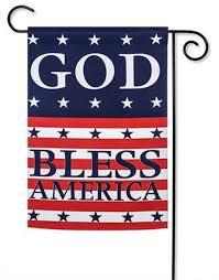 Evergreen God Bless America Garden Flag