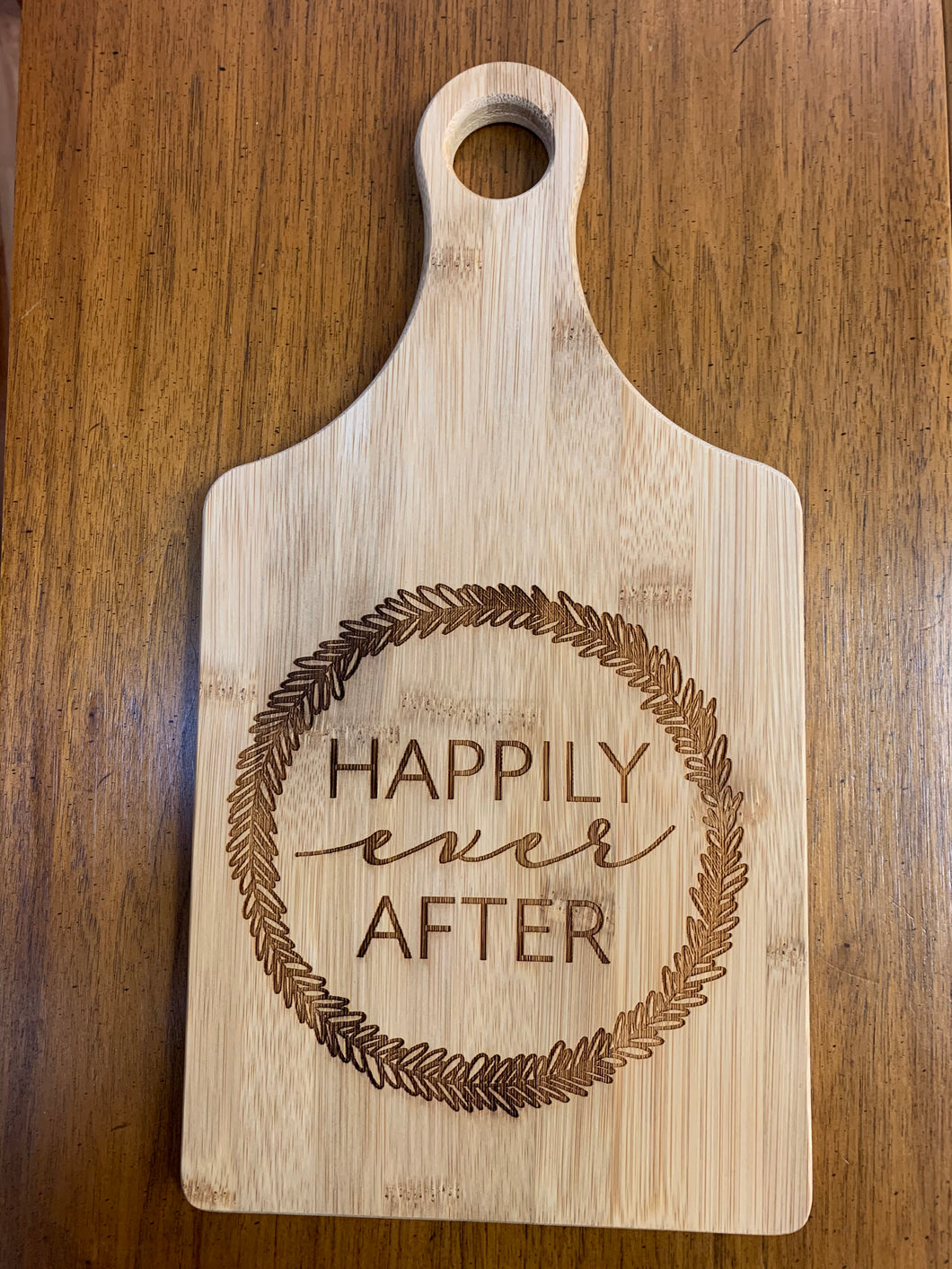 Happily Ever After Engraved Bar Board