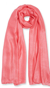 Coral Silky Scarf