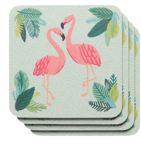 Flamingos Set of 4 Coasters