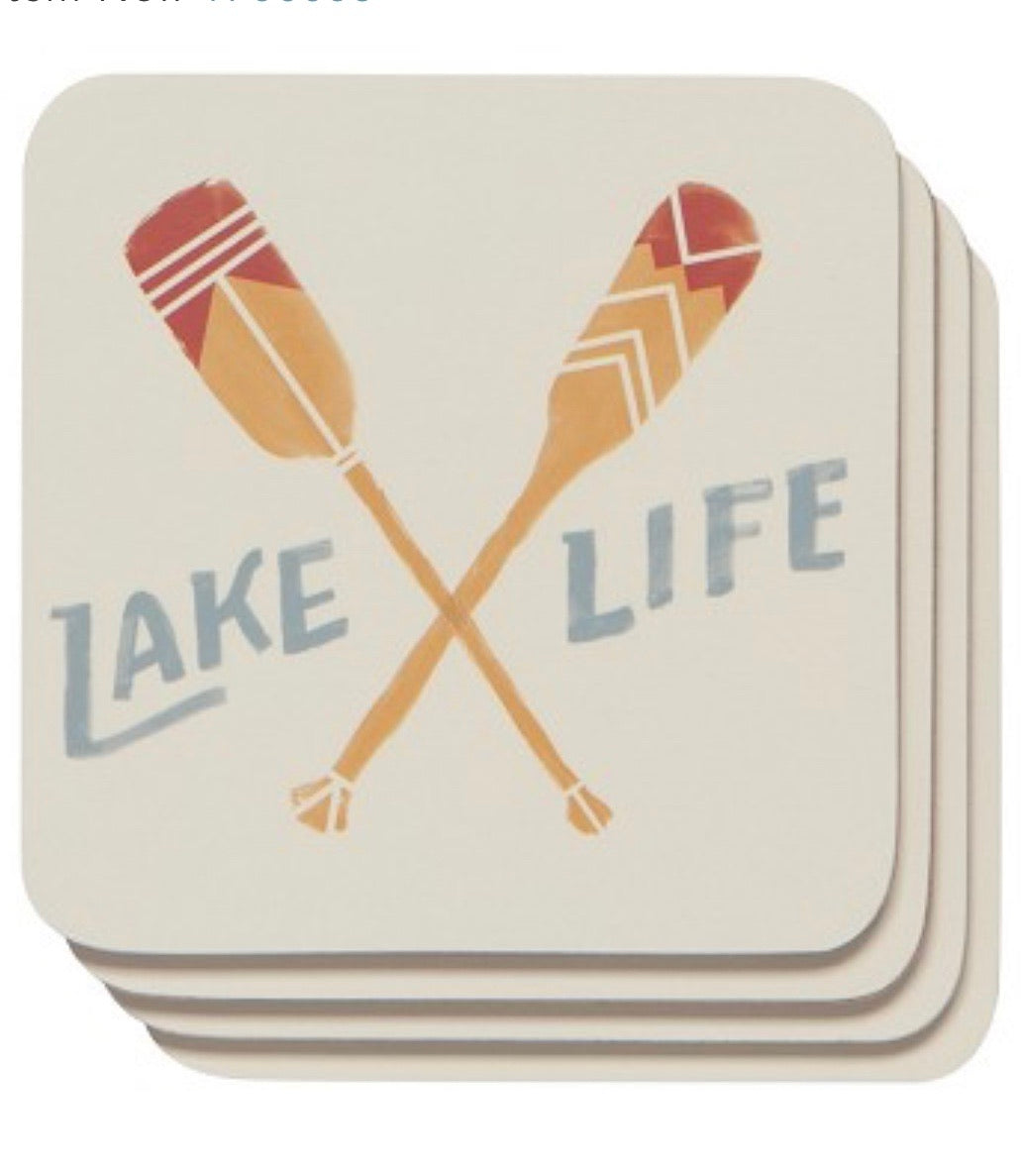 Lake Life Set of 4 Coasters