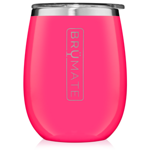Brumate 14 OZ Wine Tumbler in Neon Pink