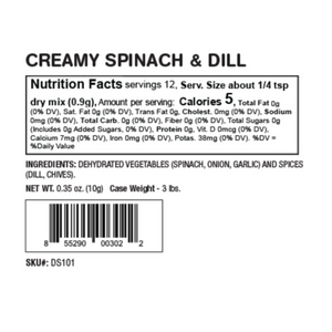 Creamy Spinach & Dill Party Dip Mix