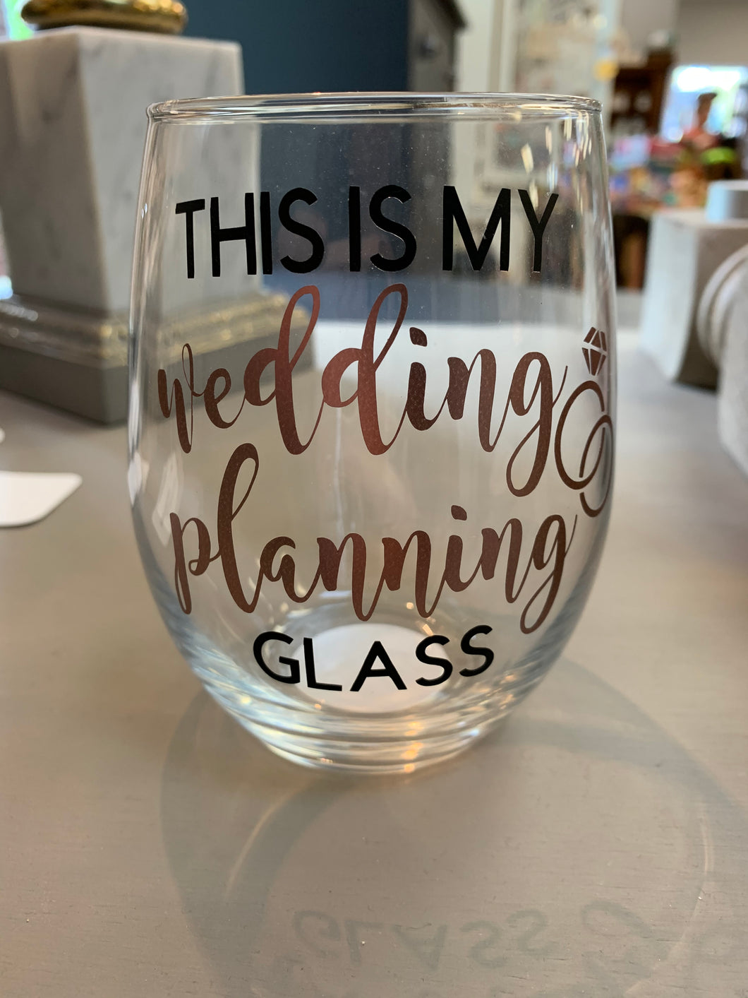 Wedding Planning Wine Glass